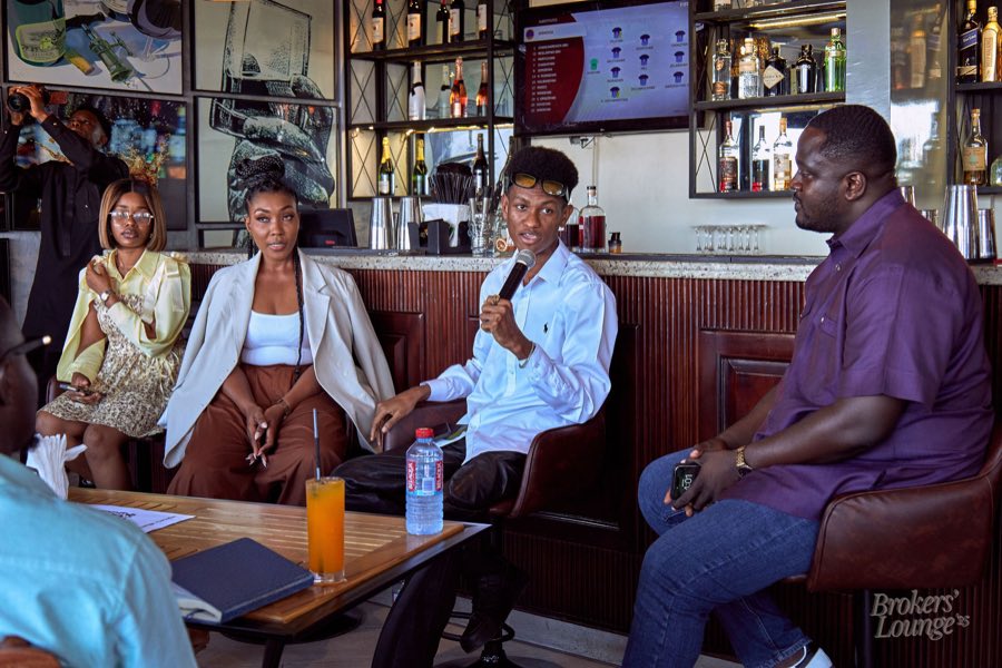Guests in conversation on the lounge sofas at Brokers Lounge 2025